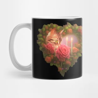 Valentine's Day Cat Heart Mug